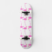 Roze Flamingo patroon Skateboard (Voorkant)