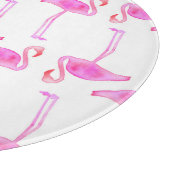 Roze Flamingo patroon Snijplank (Hoek)