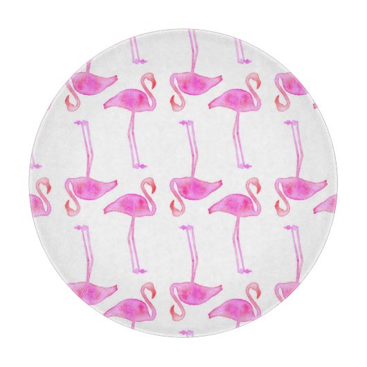 Roze Flamingo patroon Snijplank (Voorkant)