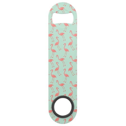 Roze Flamingo patroon Speed Flessenopener (Achterkant)