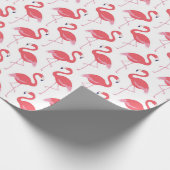 Roze flamingo patroon Strand inpakpapier (Hoek)