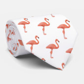 Roze Flamingo patroon Stropdas (Opgerold)