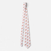 Roze Flamingo patroon Stropdas (Achterkant)