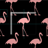 Roze flamingo patroon textiel stof (Delen)