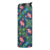 Roze Flamingo patroon Thermosbeker (Gedraaid links)
