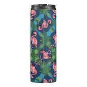 Roze Flamingo patroon Thermosbeker (Achterkant)