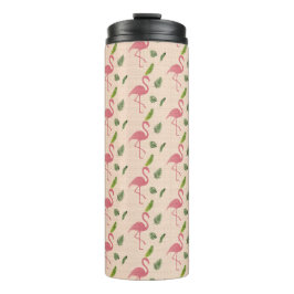 Roze Flamingo patroon Thermosbeker