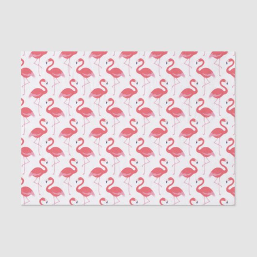 roze flamingo patroon tissuepapier (Voorkant)