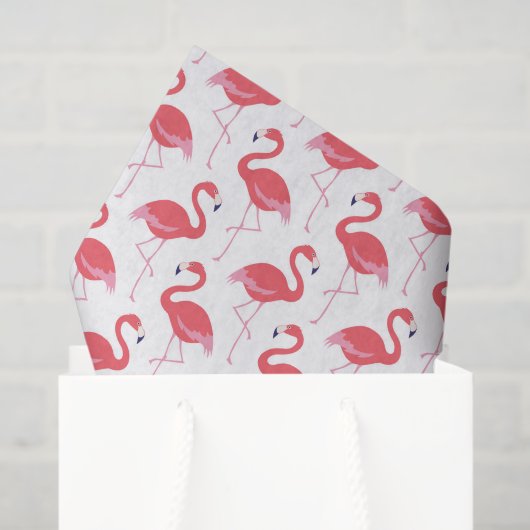 roze flamingo patroon tissuepapier (Cadeauzakje)