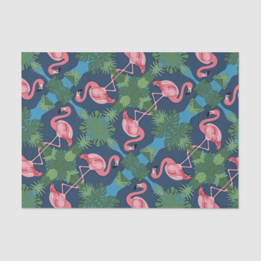 Roze Flamingo patroon Tissuepapier (Voorkant)