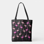 Roze Flamingo patroon Tote Bag (Achterkant)