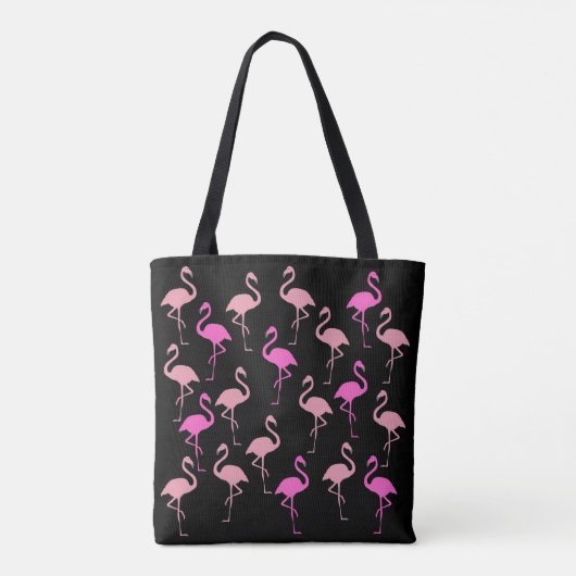 Roze Flamingo patroon Tote Bag (Achterkant)