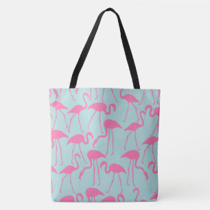 Roze Flamingo patroon Tote Bag