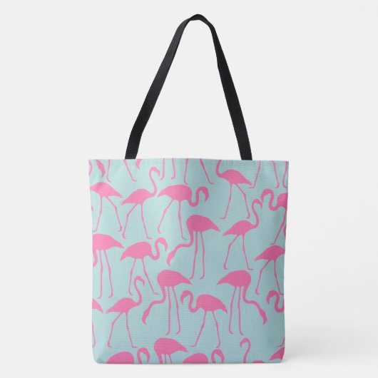 Roze Flamingo patroon Tote Bag (Voorkant)