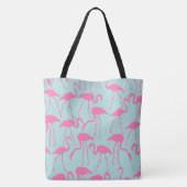 Roze Flamingo patroon Tote Bag (Achterkant)