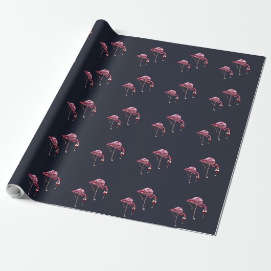 Roze Flamingo patroon Wijnliefhebber Grappig Cadeaupapier (Uitgerold)