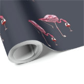 Roze Flamingo patroon Wine Drinker Funny Cadeaupapier (Rol Hoek)