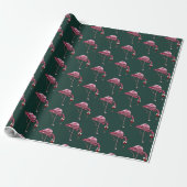 Roze Flamingo patroon Wine Drinker Funny Cadeaupapier (Uitgerold)