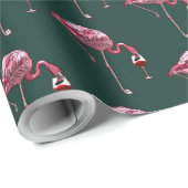 Roze Flamingo patroon Wine Drinker Funny Cadeaupapier (Rol Hoek)