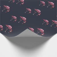 Roze Flamingo patroon Wine Drinker Funny