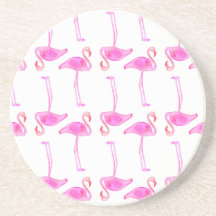 Roze Flamingo patroon Zandsteen Onderzetter