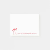 Roze Flamingo personaliseert Post-it Nota's Post-it® Notes (Voorkant)