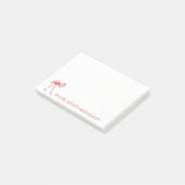 Roze Flamingo personaliseert Post-it Nota's Post-it® Notes (Schuin)