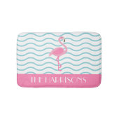 Roze Flamingo Personalized Bath Mat (Voorkant)