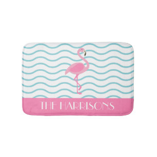 Roze Flamingo Personalized Bath Mat