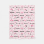 Roze Flamingo Personalized Girls Blanket Fleece Deken (Voorkant)