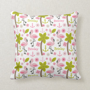 Roze Flamingo Personalized Pillow Kussen