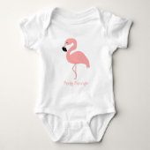 Roze Flamingo Persoonlijk Romper (Voorkant)