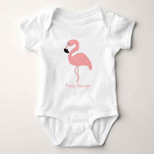 Roze Flamingo Persoonlijk Romper (Voorkant)