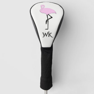 Roze Flamingo Persoonlijke Initialen Golfheadcover