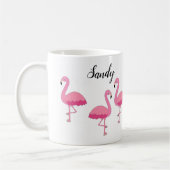 Roze Flamingo Persoonlijke koffie Mok (Links)