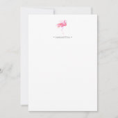 Roze Flamingo Persoonlijke Stationery Notitiekaartje (Voorkant)