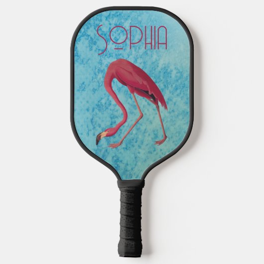  roze flamingo pickleball paddle (Achterkant)
