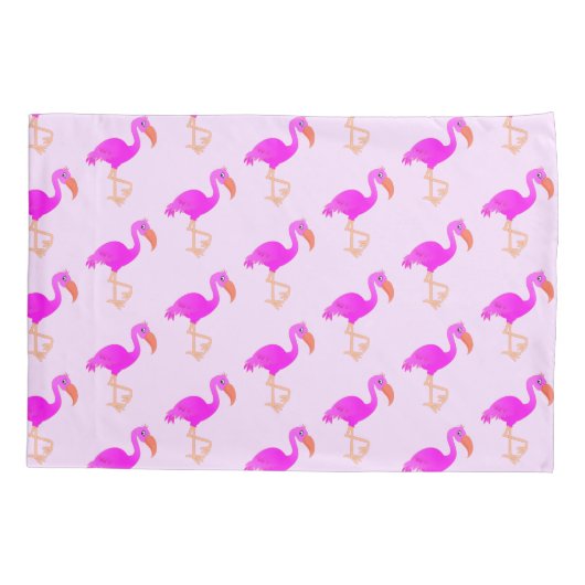 Roze Flamingo Pillow Hoesje Kussensloop (Achterkant)