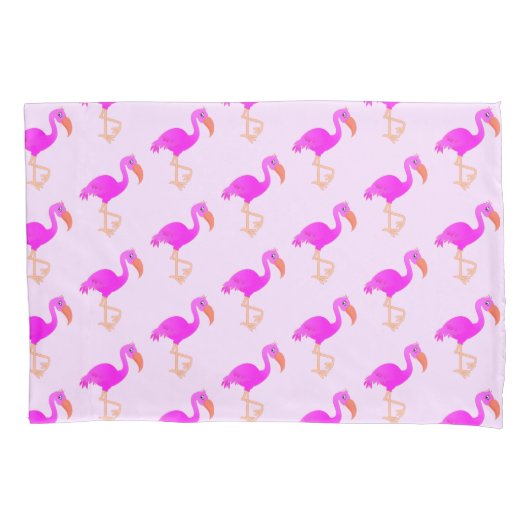Roze Flamingo Pillow Hoesje Kussensloop (Voorkant)