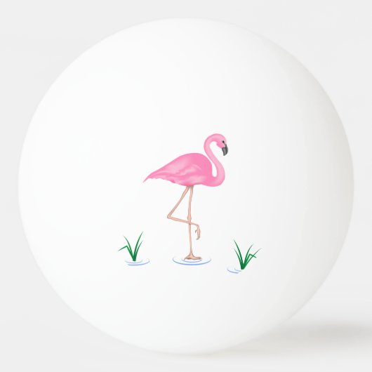 Roze Flamingo Pingpongbal (Achterkant)
