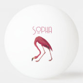  roze flamingo pingpongbal (Voorkant)