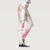 Roze flamingo, pioen waterverf. leggings (Rechts)