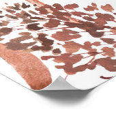 Roze flamingo, pioen waterverf. poster (Hoek)