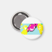 Roze flamingo plezier magneet (Voorkant / Achterkant)