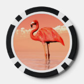 Roze flamingo poker chips (Achterkant)