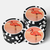 Roze flamingo poker chips (Opstapeling)
