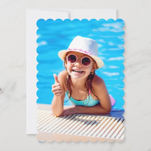 Roze Flamingo Pool Birthday Party Kaart (Achterkant)