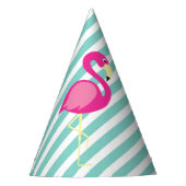 Roze Flamingo Pool Party Verjaardag Feesthoedjes (Voorkant)