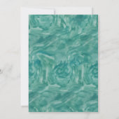 Roze Flamingo Pool Party Waterverf Kaart (Achterkant)