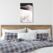 Roze Flamingo Portret Tekeneffect Kunst Canvas Afdruk (Insitu (Slaapkamer))
